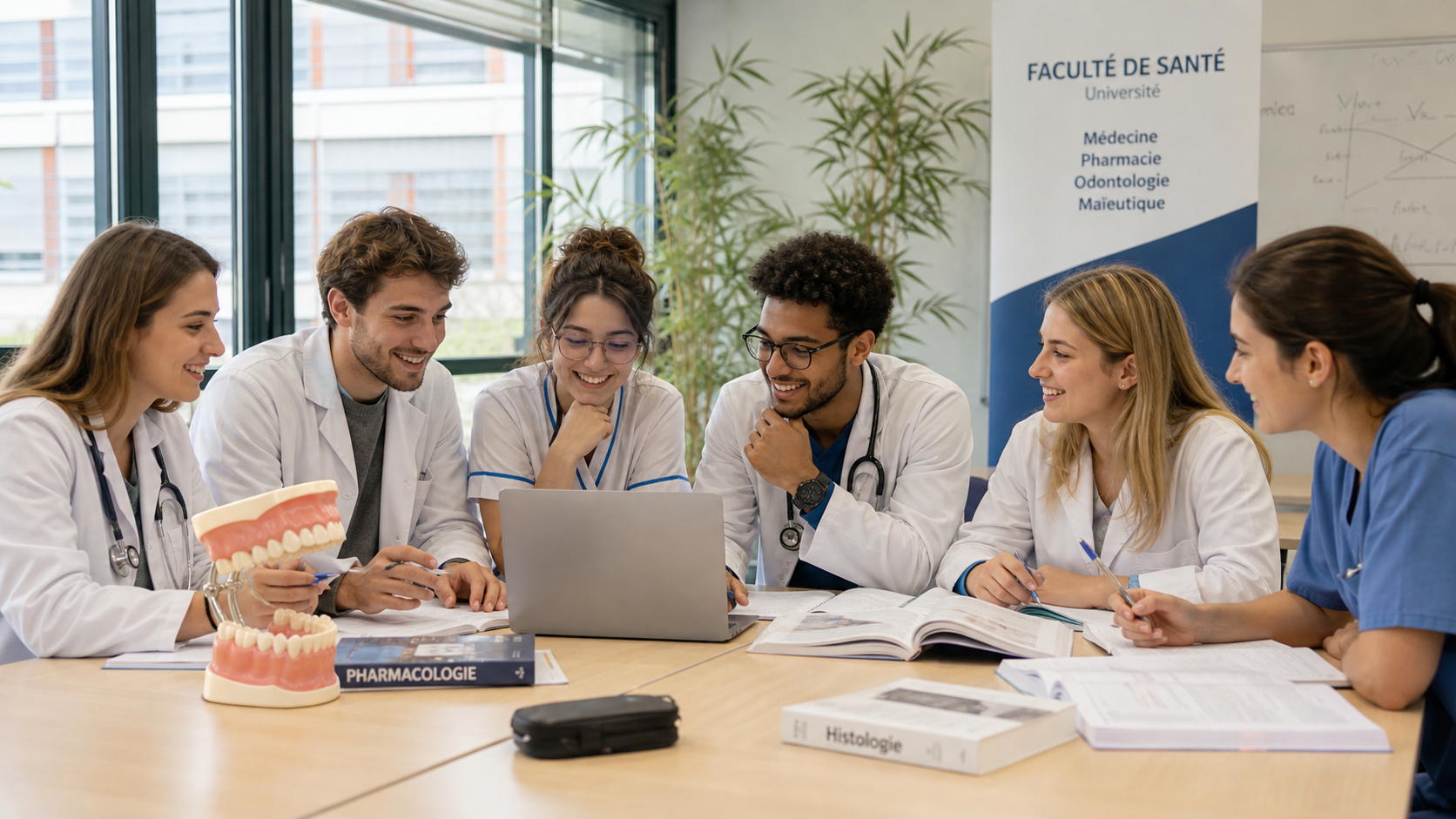 Illustration d'un étudiant en médecine